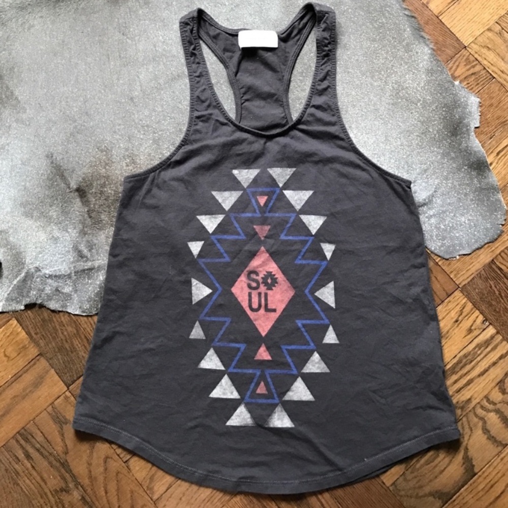 Soulcycle Aztec pattern Racerback tank top - Picture 2 of 5